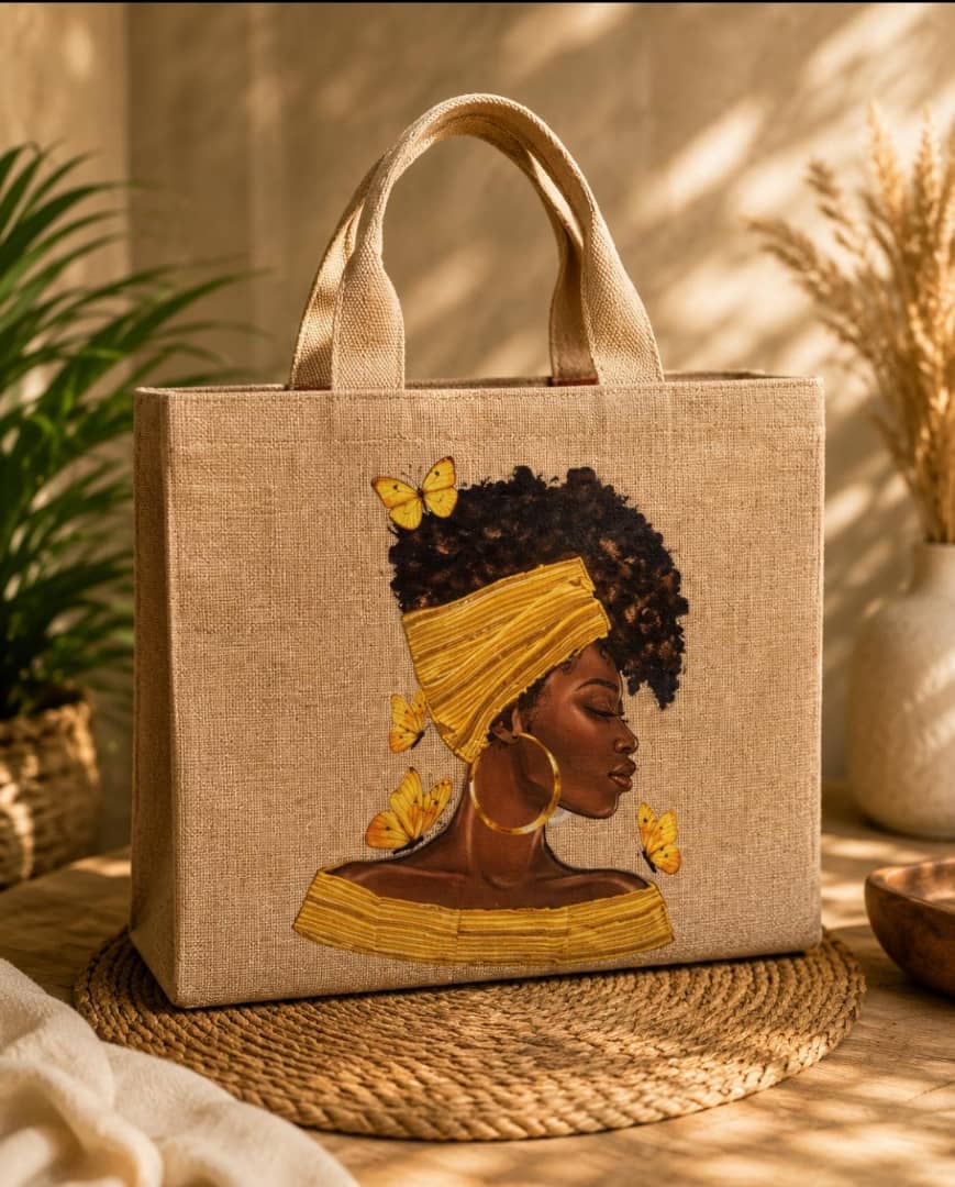 Promotion sur Sac en jute afriqueen kanvo