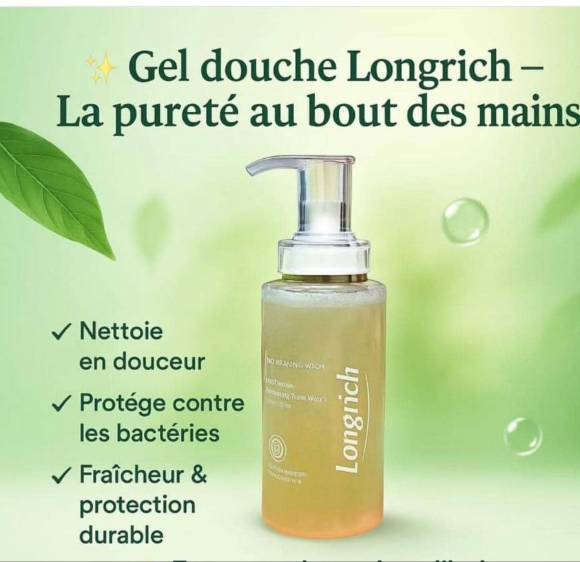 Promotion sur Gel douche longrich (éclaircissant)