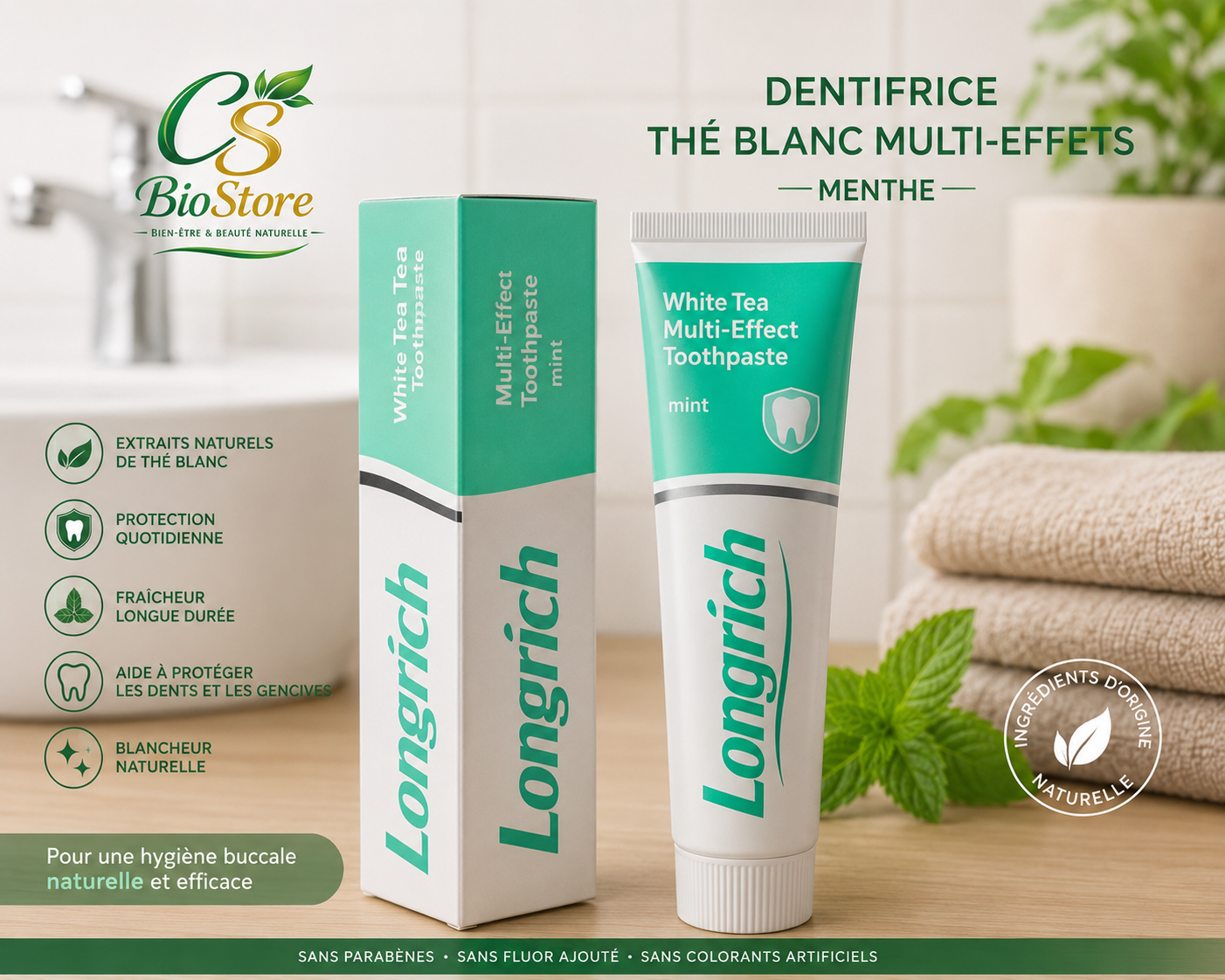 Promotion sur Dentifrice longrich multi effets