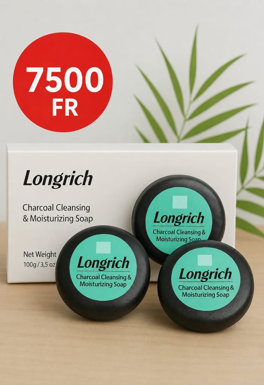 Longrich savon noir à base de charbon de bambou