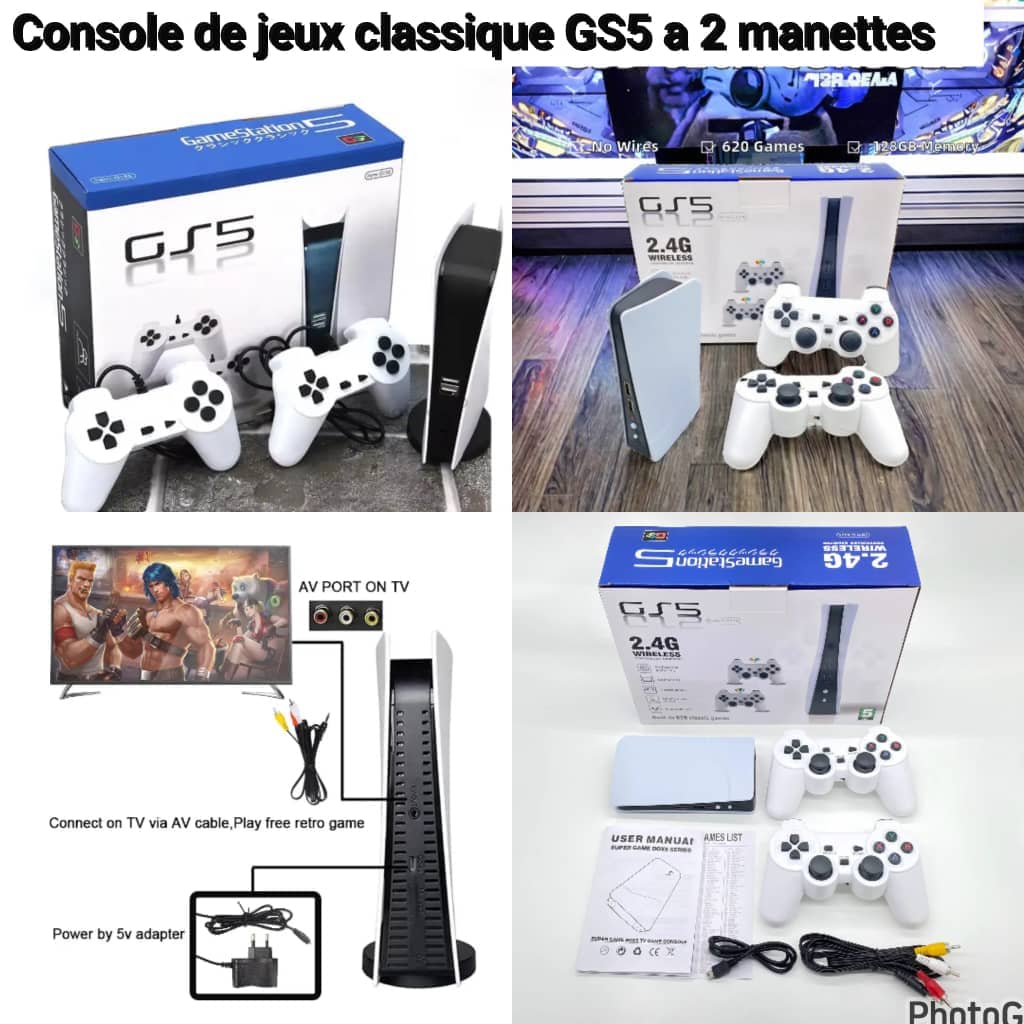 Console de jeux classique GS5 a 2 manette