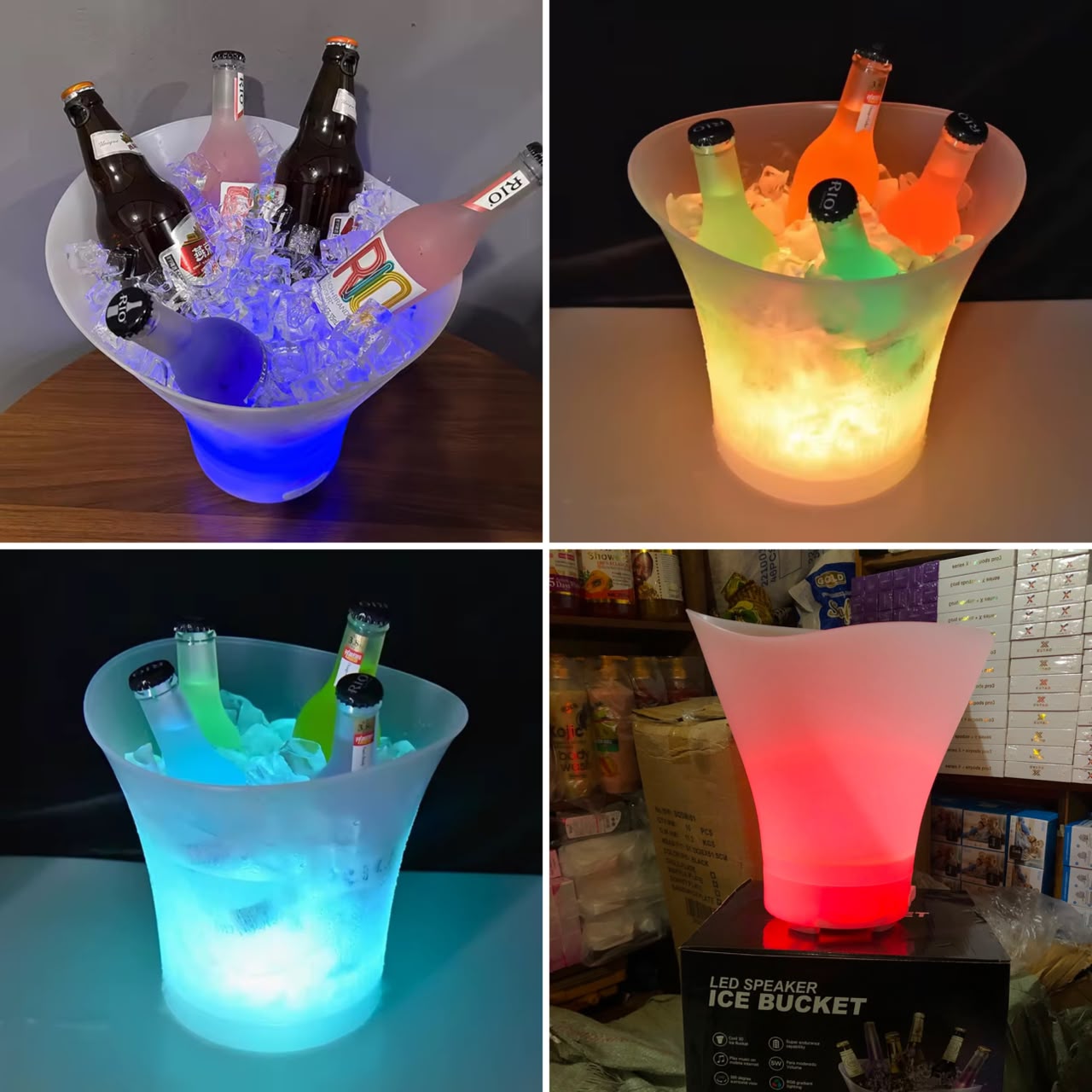 Seau à Glace LED Bluetooth – L’Accessoire Idéal Pour Vos Soirées 🎶