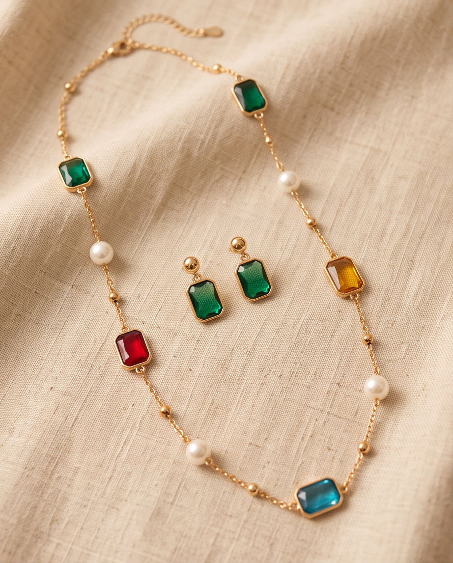 Ensemble bijoux acier inoxydable
