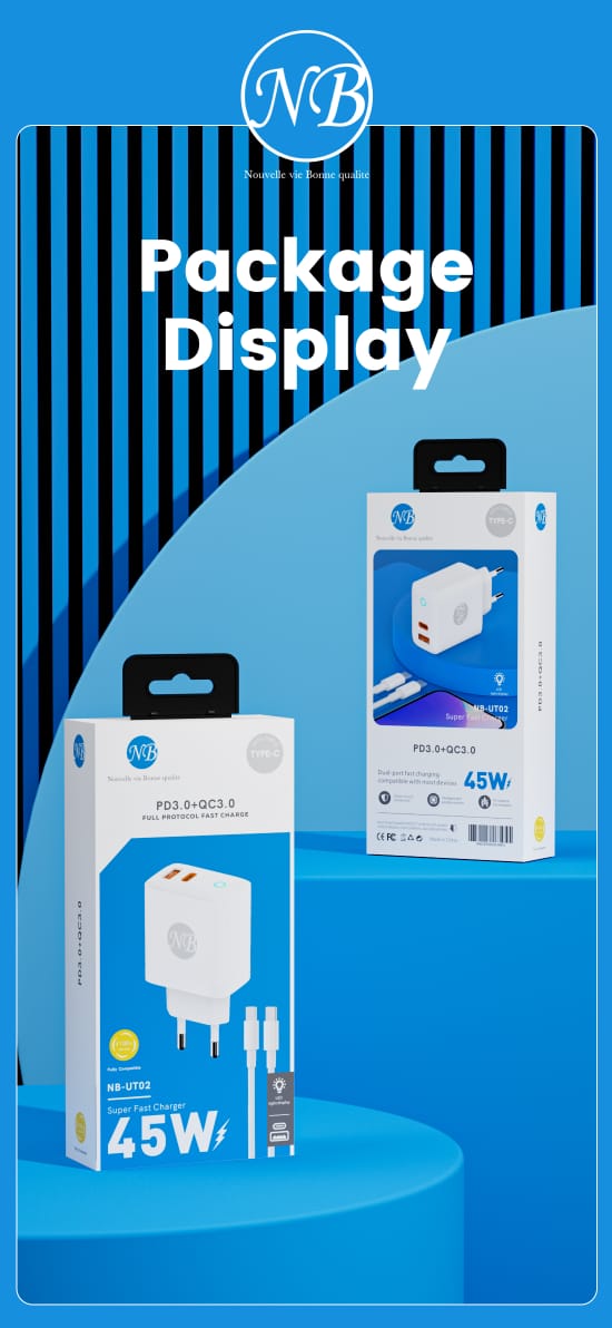 Chargeur téléphone NB ut02  45w