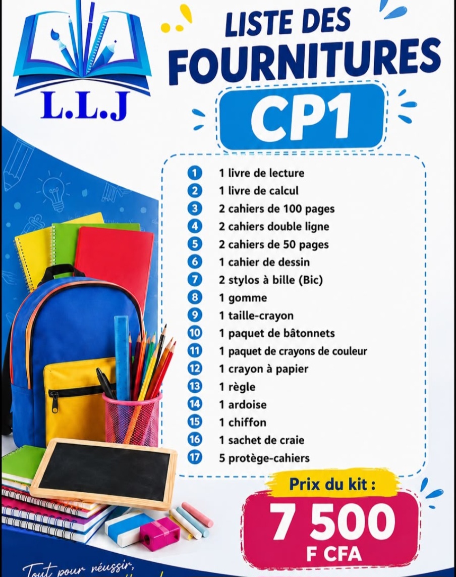 Fournitures scolaires CP1