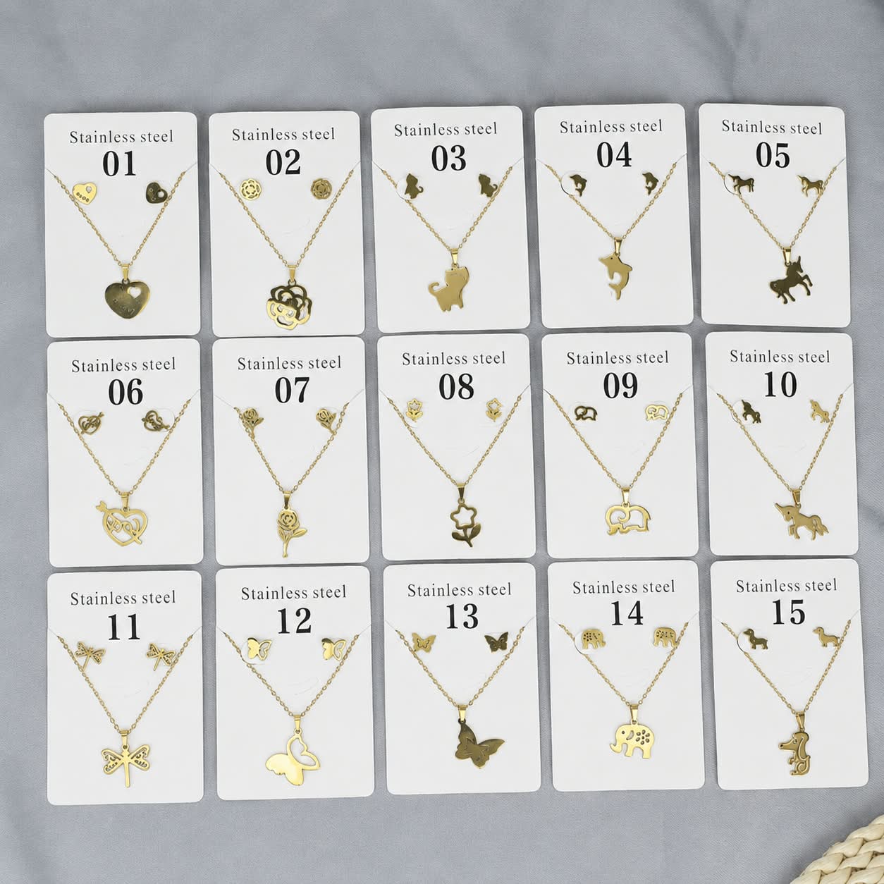 COMPLET CHAINES ET BOUCLES D'OREILLES