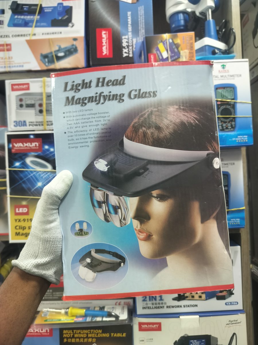 Loupe Frontale Serre-Tête avec Éclairage LED – Light Head Magnifying Glass