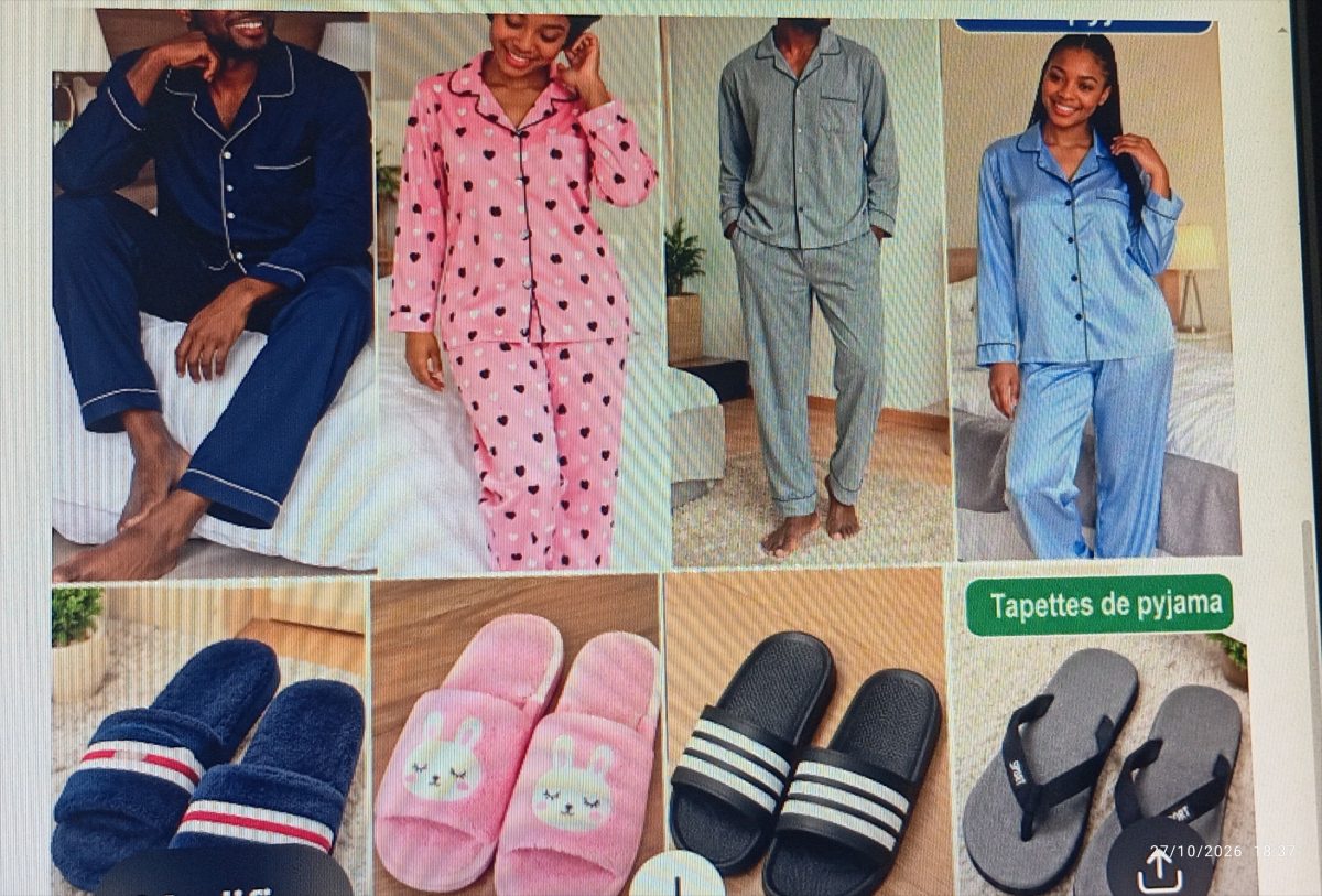 pyjama ensemble avec les tapettes