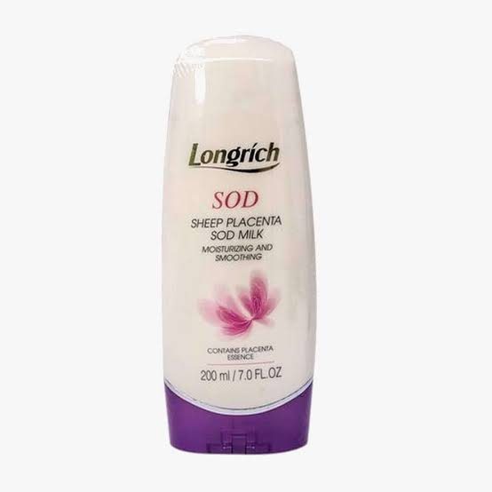 Lait corporel bio de Longrich fait à base de placenta de brebis une merveille pour la douceur de la peau