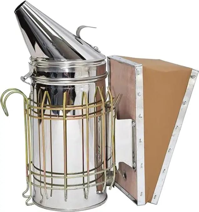 Enfumoir de Ruche Professionnel en Acier Inoxydable avec Grille de Protection