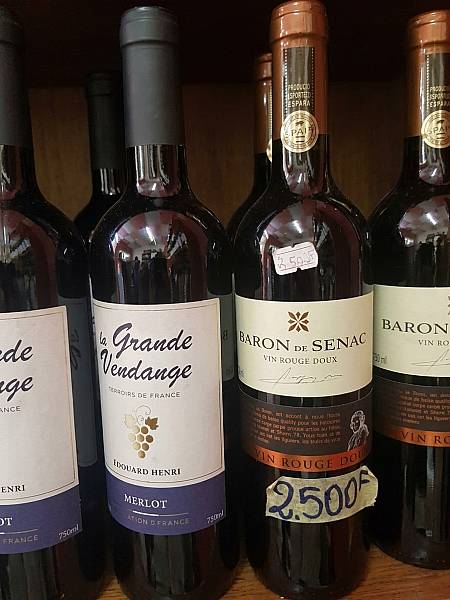 Vin rouge doux