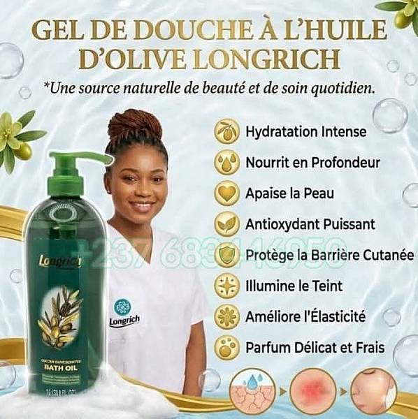 GEL DE DOUCHE À L HUILE D OLIVE LONGRICH