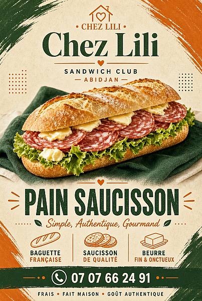 Sandwich saucissons