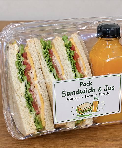 Pack sandwich et jus