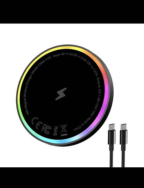 Oraimo Chargeur Sans Fil - Recharge Rapide & Design RGB