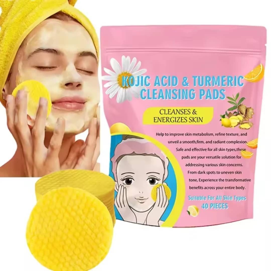 Tampons nettoyant du visage a base de curcuma