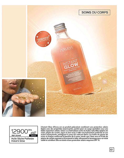Huile Sèche Pailletée Instant Glow SPF 15 (100 ml)