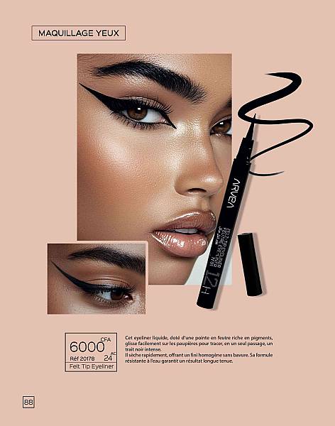 Felt Tip Eyeliner Noir (12H)