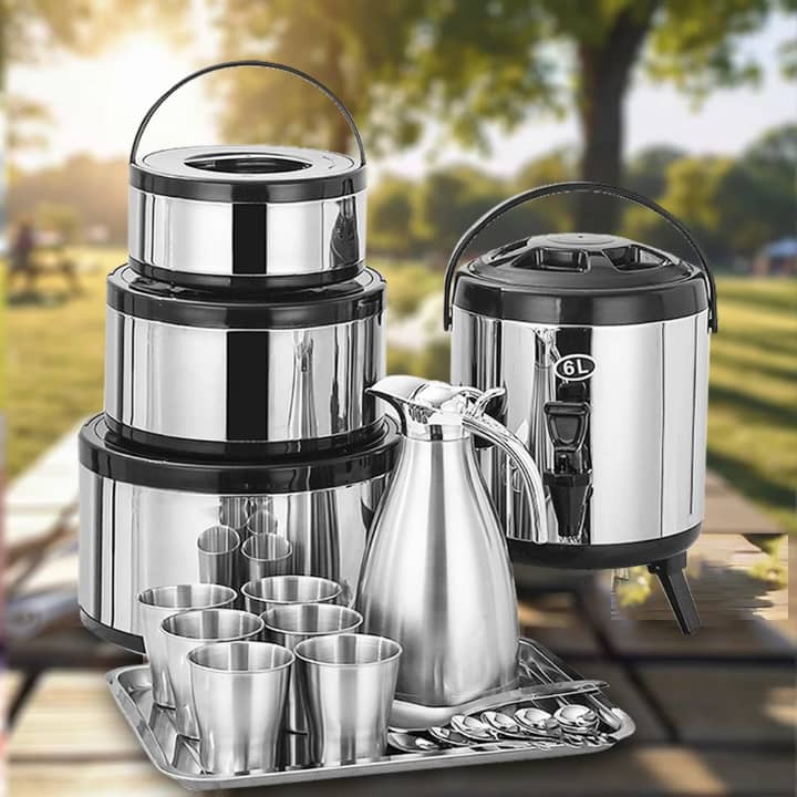 Ensemble plats thermos
