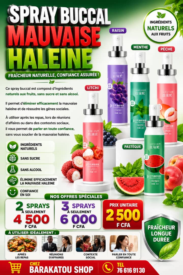 Spray buccal pour mauvaise haleine